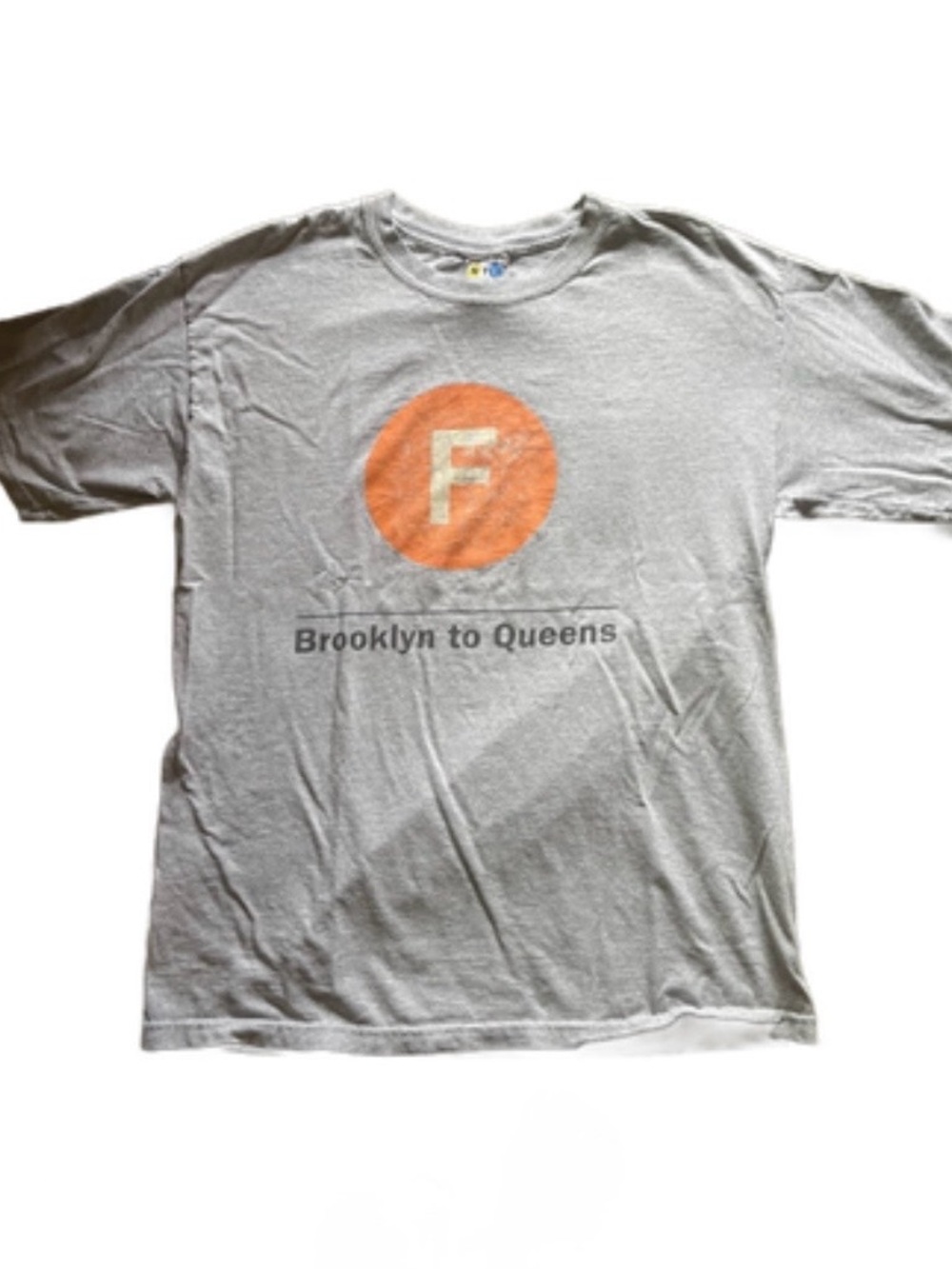 Brooklyn to Queens F-Line Graphic Tee - Gray & Orange